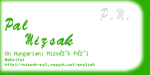 pal mizsak business card